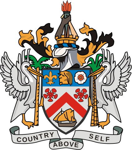 Das Wappen von St. Kitts und Nevis