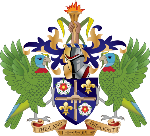 Das Wappen von St. Lucia