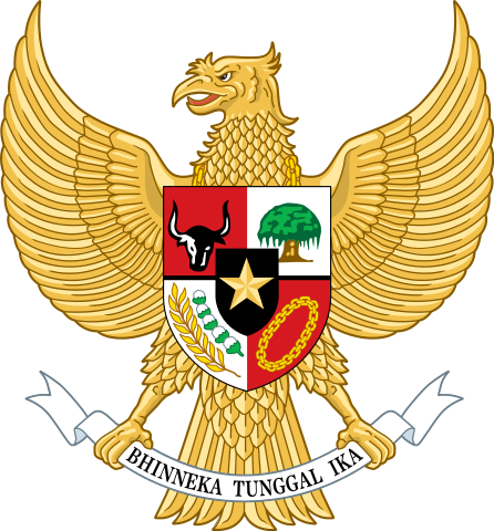 Das Wappen von Indonesien Coat of arms of Indonesia